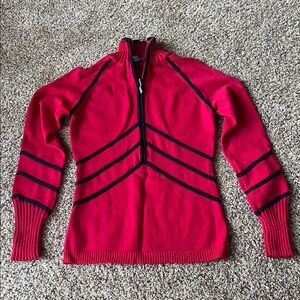 Athleta Crimson Full-Zip Sweater